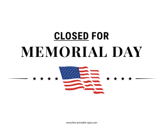 closed for memorial day
