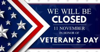 closed for veterans day