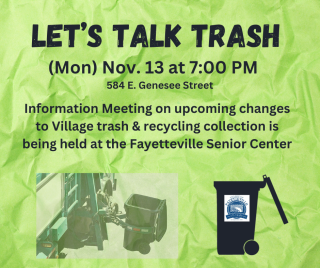 let's talk trash information meeting november 13 at 7 pm
