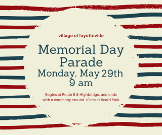 village fayetteville memorial day parade 2023
