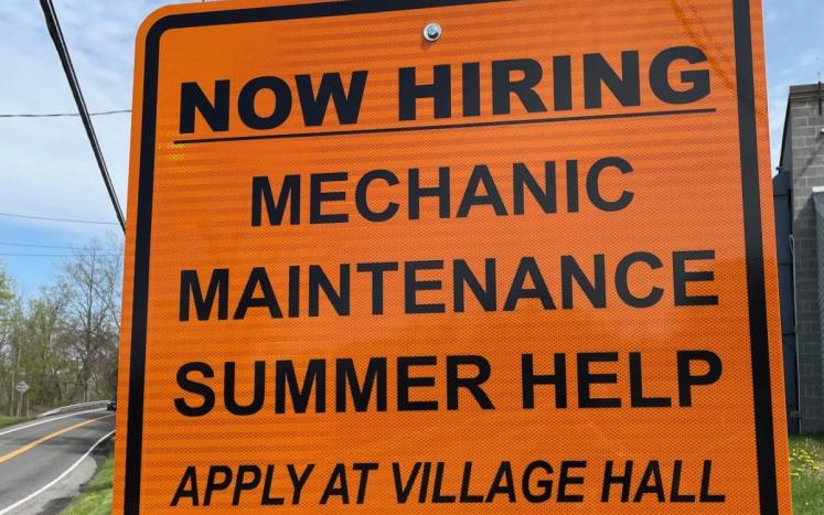 village dpw now hiring mechanic maintenance and summer help