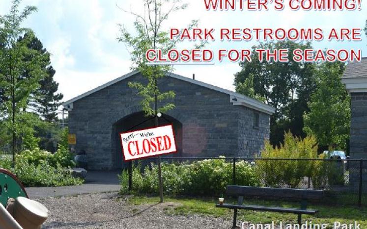 park restrooms closed for the winter season
