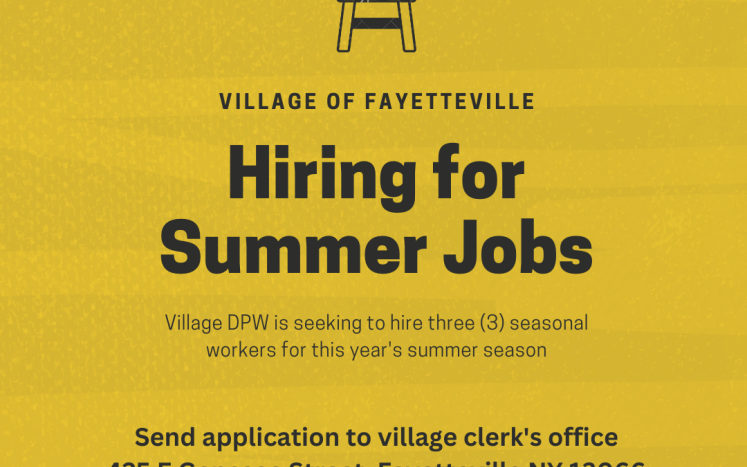 hiring for summer work