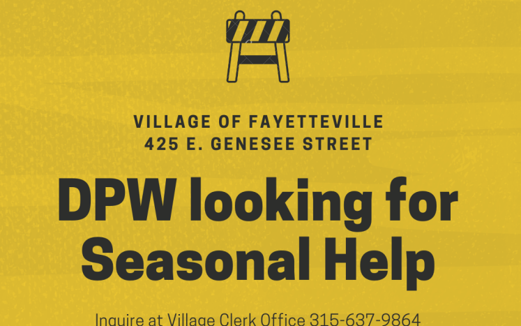DPW ad for seasonal work